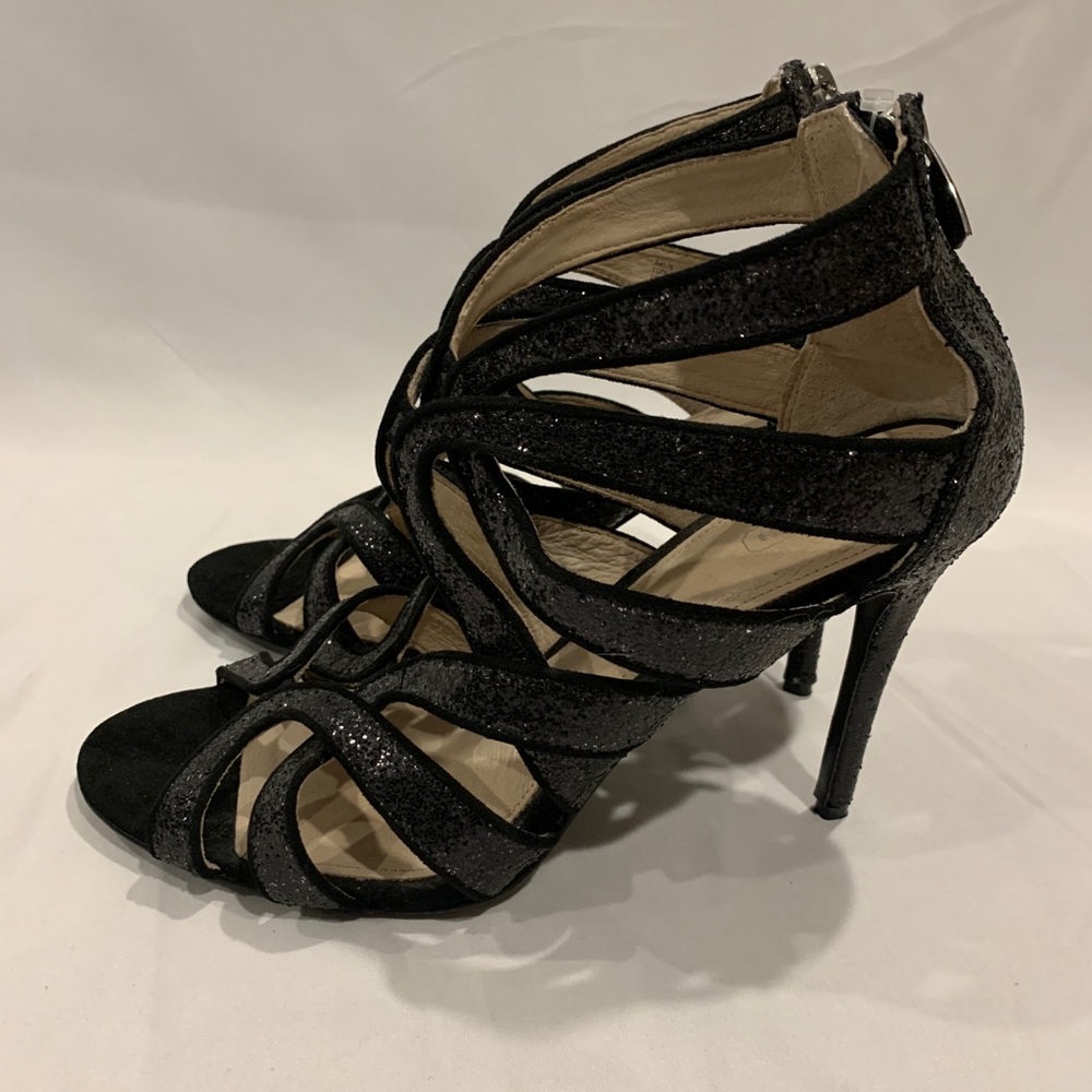COACH LUDLOW Black Glitter/Sparkle Heels Size 11